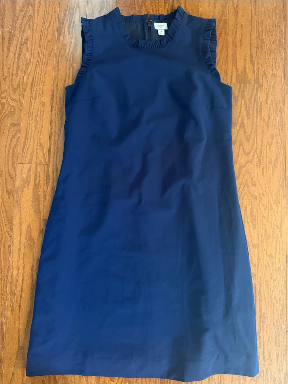 J. Crew ruffle neck suiting dress